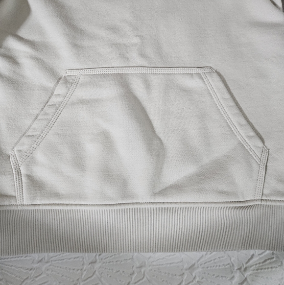 Carhartt Women's Cream Pullover Hoodie with Brown Logo Size S - Picture 5 of 6